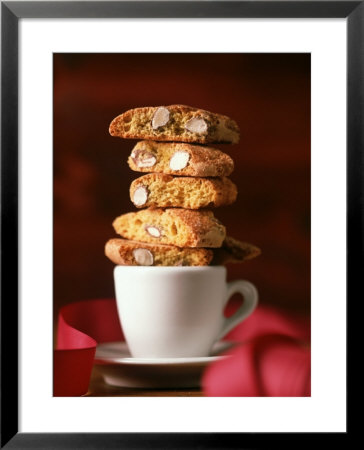 Cantucci Biscuits Piled On A Coffee Cup by Luzia Ellert Pricing Limited Edition Print image