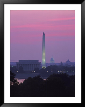 Lincoln & Washington Memorials, Dawn, Dc by Walter Bibikow Pricing Limited Edition Print image