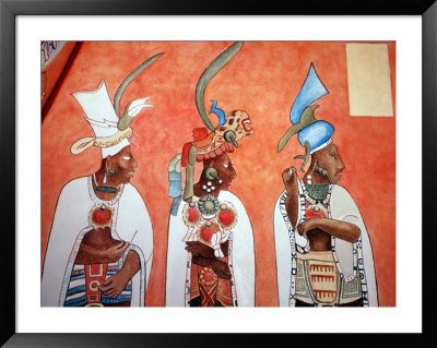 Murals In Mayan Temple, Bonampak, Museum Of Mexican History, Monterrey, Nuevo Leon, Chiapas, Mexico by Russell Gordon Pricing Limited Edition Print image