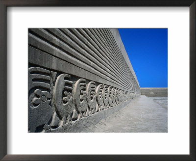 Stone Carving Detail At Chan Chan Ruins, Trujillo, Peru by Tom Cockrem Pricing Limited Edition Print image