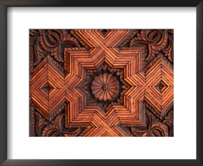 Carved Cedarwood Door, Hassan Ii Mosque, Casablanca, Morocco by Frances Linzee Gordon Pricing Limited Edition Print image