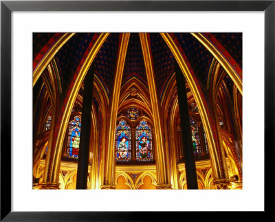 Sainte Chappelle Interior Arches And Windows, Paris, Ile-De-France, France by Diana Mayfield Pricing Limited Edition Print image