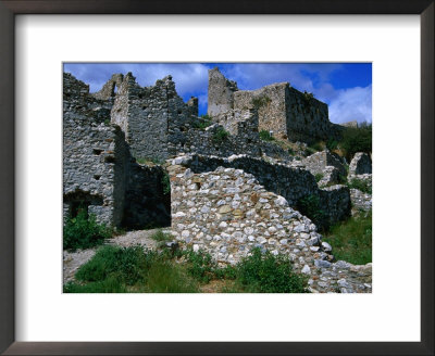 Ruins Of Byzantine Fortress (Kastro) On Hill Mystras, Peloponnese, Greece by Glenn Beanland Pricing Limited Edition Print image