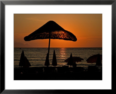 Sunset On Umbrellas, Kusadasi, Turkey by Joe Restuccia Iii Pricing Limited Edition Print image