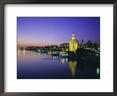 Torre Del Oro And Rio Guadelquivir In The Evening, Seville (Sevilla), Andalucia (Andalusia), Spain by Rob Cousins Pricing Limited Edition Print image