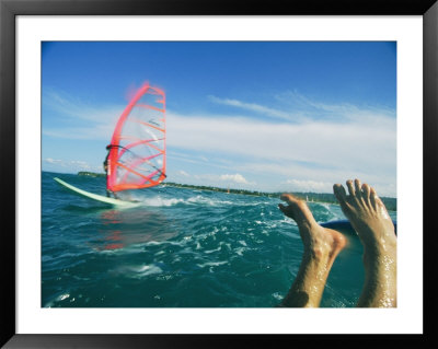 The Feet Of A Windsurfer In The Water by Skip Brown Pricing Limited Edition Print image