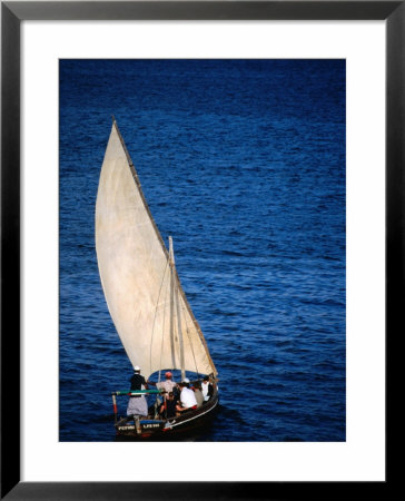 Traditional Dhow Leaving Port, Lamu, Coast, Kenya by Ariadne Van Zandbergen Pricing Limited Edition Print image