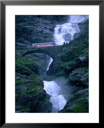 Bridge Crossing Waterfall On Trollstigen Road, Andalsnes, Norway by Anders Blomqvist Pricing Limited Edition Print image