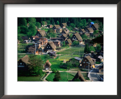 Thatched Gassho-Zukuri Houses In Shirakawa-Go Gassho-No-Sato Village, Ogimachi, Japan by Martin Moos Pricing Limited Edition Print image