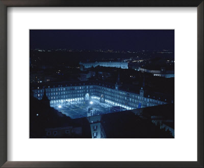 A Night View Of The Plaza Mayor by O. Louis Mazzatenta Pricing Limited Edition Print image