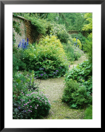 Walled Garden, Winding Path Through Herbaceous Border by Lynn Keddie Pricing Limited Edition Print image