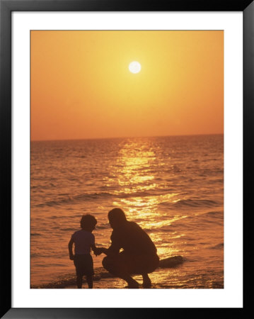 Father And Son On Duck Harbor Beach, Cape Cod, Ma by Kindra Clineff Pricing Limited Edition Print image