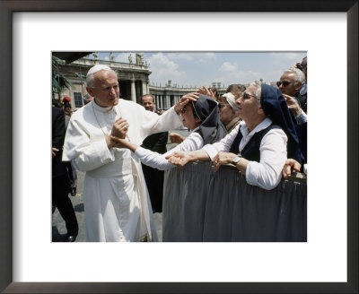Pope John Paul Ii Blesses A Group Of Nuns by James L. Stanfield Pricing Limited Edition Print image
