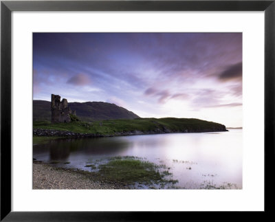 Ardwreck Castle And Loch Assynt, Highlands, Scotland, United Kingdom, Europe by Patrick Dieudonne Pricing Limited Edition Print image