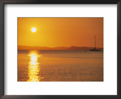 View To Mainland From Monkey Beach At Sunset, Great Keppel Island, Queensland, Australia by Ken Gillham Pricing Limited Edition Print image