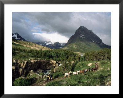 Horseback Riding, Glacier International Peace Park, Montana by James Gritz Pricing Limited Edition Print image