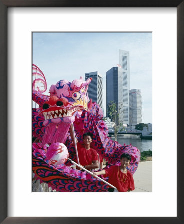 Chinese Dragon Dancers, Singapore National Day, Singapore, Southeast Asia by Alain Evrard Pricing Limited Edition Print image