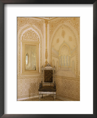 The Beautifully Gilded Durbar Hall, Sirohi Palace, Sirohi, Southern Rajasthan State, India by John Henry Claude Wilson Pricing Limited Edition Print image