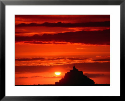 Mont Saint Michel At Sunset, Mont St. Michel, France by John Elk Iii Pricing Limited Edition Print image