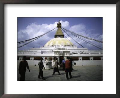 Prayer Flags On Chorten, Nepal by Michael Brown Pricing Limited Edition Print image