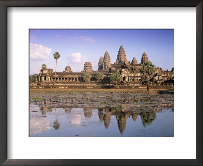 Angkor Wat Reflected In The Lake, Unesco World Heritage Site, Angkor, Siem Reap Province, Cambodia by Gavin Hellier Pricing Limited Edition Print image
