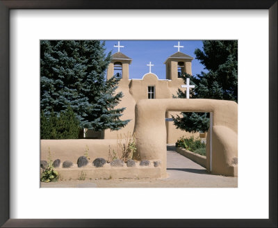 Adobe Church Of St. Francis Of Assisi, Dating From 1812, Ranchos De Taos, New Mexico, Usa by Nedra Westwater Pricing Limited Edition Print image
