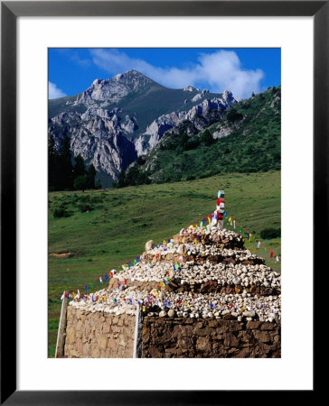 Tibetan Stupa On Eastern Outskirts Of Town, Langmusi, Gansu, China by Krzysztof Dydynski Pricing Limited Edition Print image