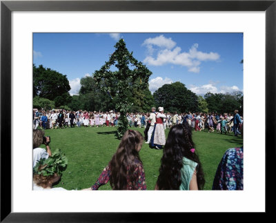 Dances Around The Maypole, Midsummer Festival, Sweden, Scandinavia by Adina Tovy Pricing Limited Edition Print image