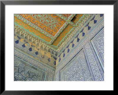 Painted Ceiling, The Harem, Tash Khauli Palace, Khiva, Uzbekistan, Central Asia by Upperhall Pricing Limited Edition Print image