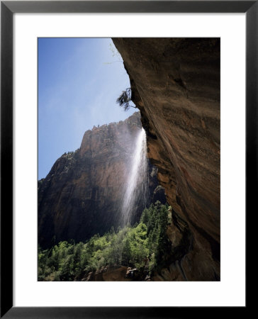 Emerald Pool Waterfall, Zion National Park, Utah, Usa by Geoff Renner Pricing Limited Edition Print image