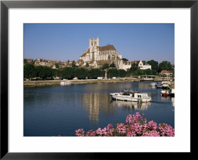 St. Stephen's Cathedral On Skyline, Auxerre, River Yonne, Bourgogne, France by Michael Short Pricing Limited Edition Print image