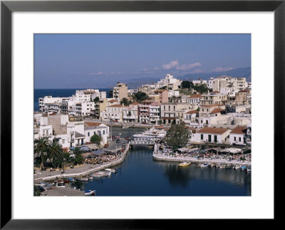 Bottomless Lake, Or Lake Voulismeni In Foreground, Agios Nikolas, Crete, Greece by Robert Harding Pricing Limited Edition Print image