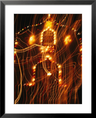 Time Exposure Of Church With Colored Lights by Bill Curtsinger Pricing Limited Edition Print image