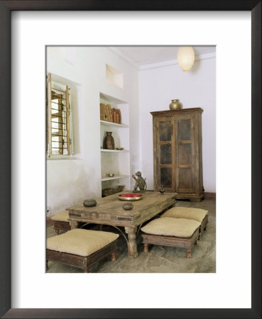 Zen Ambiance Instilled Into An Old Farm House Converted Into Residential Home, Near Jaipur, India by John Henry Claude Wilson Pricing Limited Edition Print image