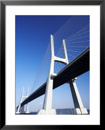 Vasco Da Gama Bridge Over The Tejo River's Longest Bridge, Lisbon, Portugal by Marco Simoni Pricing Limited Edition Print image