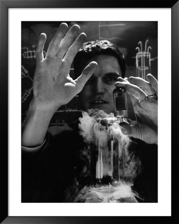Dudley Buck, Instructor In Electrical Engineering Working On Research Project For Ph.D. At Mit by Gjon Mili Pricing Limited Edition Print image