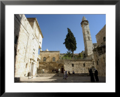 Courtyard Of The Church Of The Holy Sepulchre, Old Walled City, Jerusalem, Israel by Christian Kober Pricing Limited Edition Print image