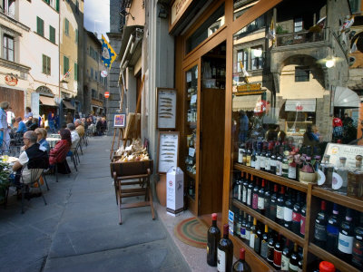 People Dining Near The Piazza Della Pescheria, Cortona, Tuscany, Italy by Robert Eighmie Pricing Limited Edition Print image