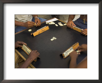 The Hands Of A Group Of Four People Playing Dominos In The Street Centro Habana by Eitan Simanor Pricing Limited Edition Print image