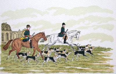 Depart Pour La Chasse A Chantilly by Vincent Haddelsey Pricing Limited Edition Print image
