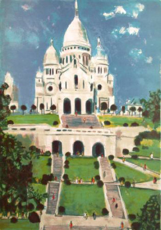 Le Sacre-Coeur De Montmartre by Nathalie Chabrier Pricing Limited Edition Print image
