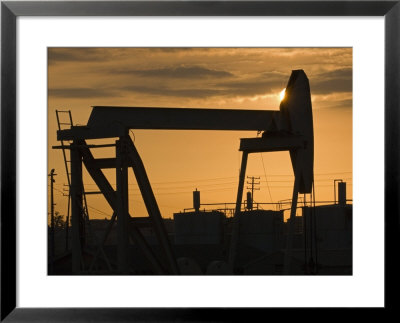 Oil Rig At Sunrise In Los Cerritos Wetlands, A Trust For Public Land by Rich Reid Pricing Limited Edition Print image