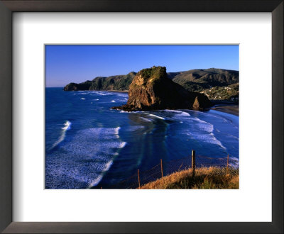 Coastline At Piha Dominated By Lion Rock, New Zealand by Barnett Ross Pricing Limited Edition Print image