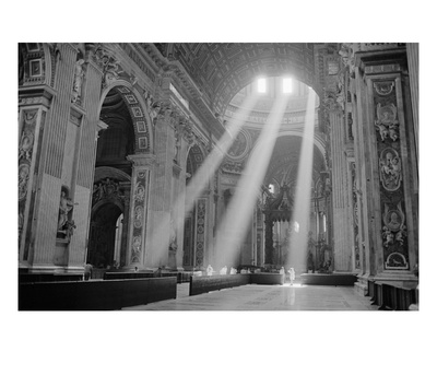Sunbeams Inside St. Peter's Basilica by Owen Franken Pricing Limited Edition Print image