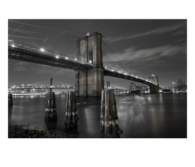 New York City, Manhattan, The Brooklyn And Manhattan Bridges Spanning The East River, Usa by Gavin Hellier Pricing Limited Edition Print image