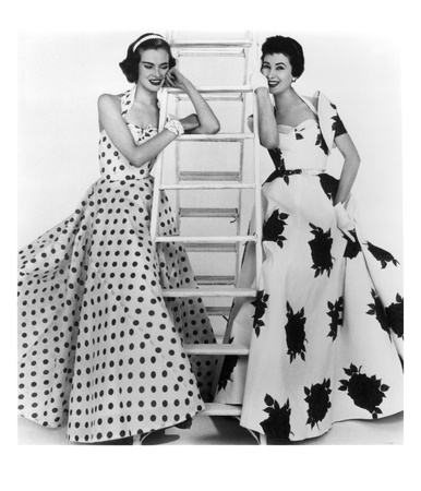 Susan Abraham In Brilkie Dress And June Clarke In Baker Sportswear, 1954 by John French Pricing Limited Edition Print image