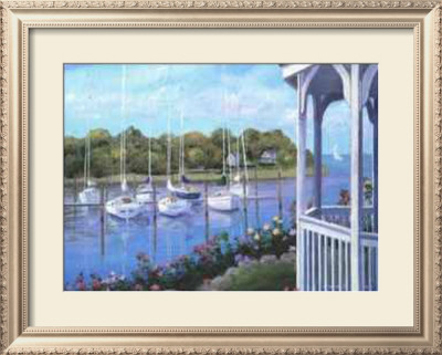 Gazebo On The Harbor by Carol Saxe Pricing Limited Edition Print image