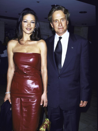 Actors Catherine Zeta-Jones And Boyfriend Michael Douglas At Film Premiere Of The Insider by Dave Allocca Pricing Limited Edition Print image