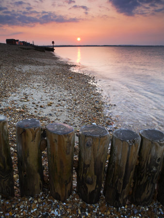 Sunrise Over Southampton Water, Calshot, Hampshire, England by Adam Burton Pricing Limited Edition Print image