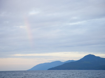 Rainbow Graces The Shore Of Texada Island On The Sunshine Coast by Taylor S. Kennedy Pricing Limited Edition Print image